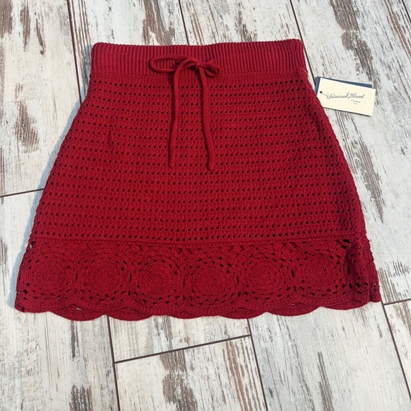 Universal Thread Crochet Mini Skirt Openwork Scalloped Hem XS NWT Lined - Picture 7 of 13